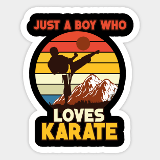 sunset karate design Sticker